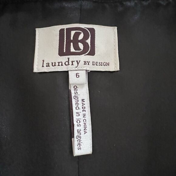 Laundry By Design One Shoulder Mini Dress Women Sz 6 Black Pleated Party Prom - Picture 3 of 15